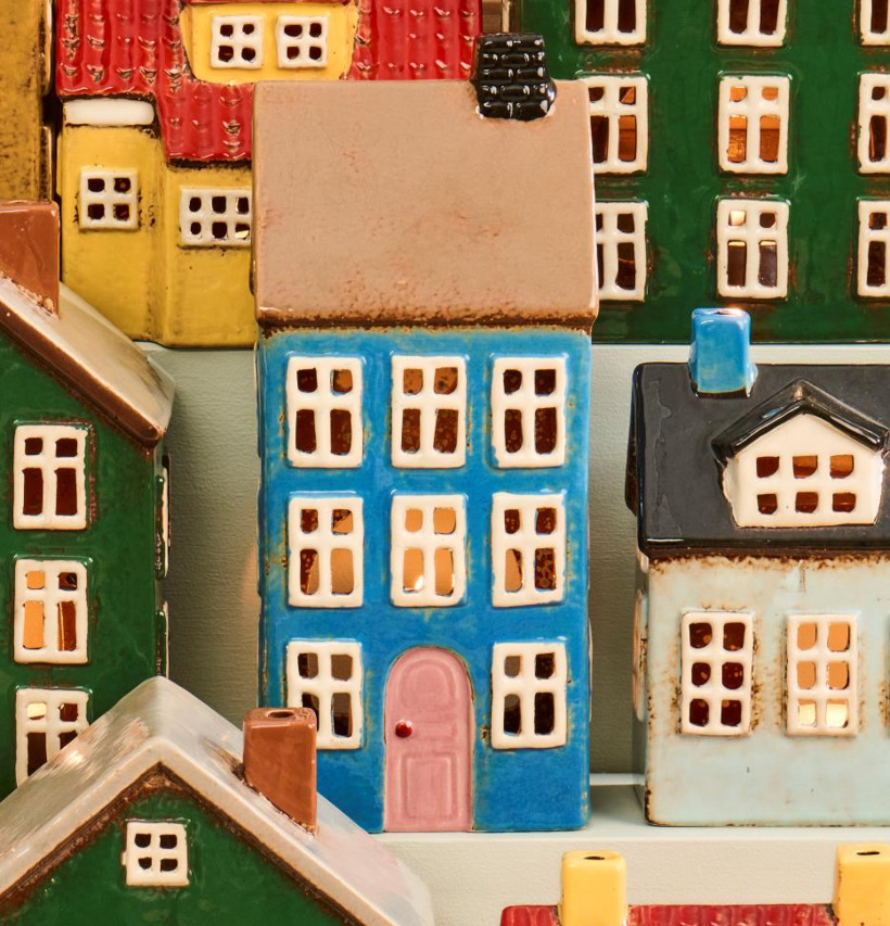 Ljuslykta Nyhavn Blå IB Laursen Ljusstakar Adventsstakar Ljushållare Ljushyllor Lyktor Endless Light Ljuslyktor