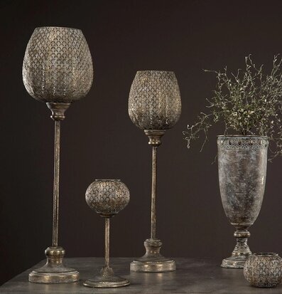 Ljuslykta Hög Dalia Leaf Antik G.Brun A Lot Decoration Lyktor Endless Light Ljuslyktor