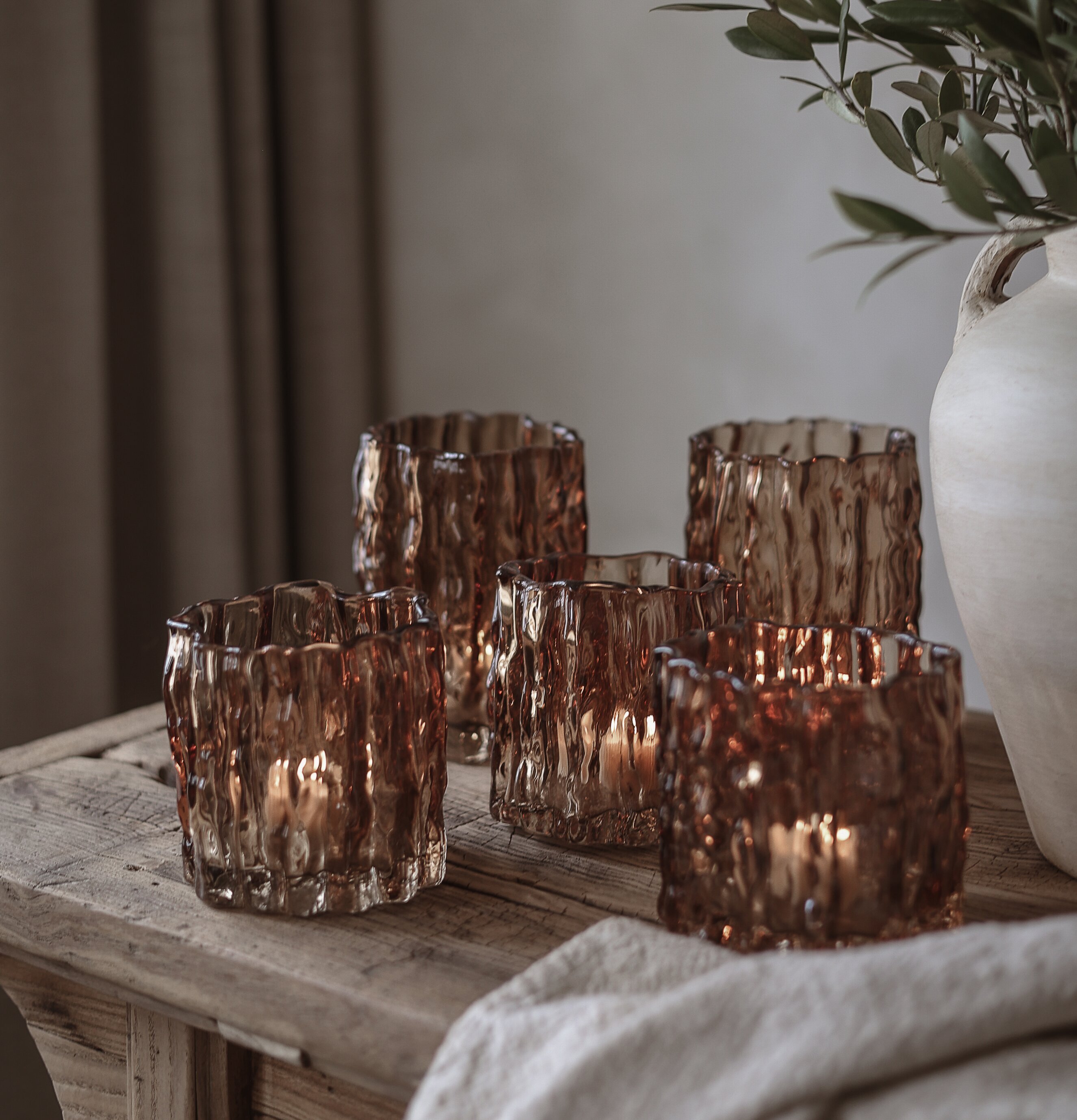 Ljuslykta Classico Chestnut 14cm 12cm Majas Cottage Lyktor Endless Light Ljuslyktor