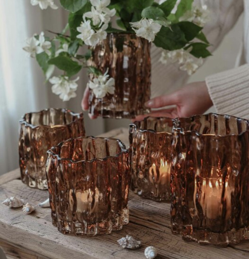 Ljuslykta Classico Chestnut 14cm 12cm Majas Cottage Lyktor Endless Light Ljuslyktor