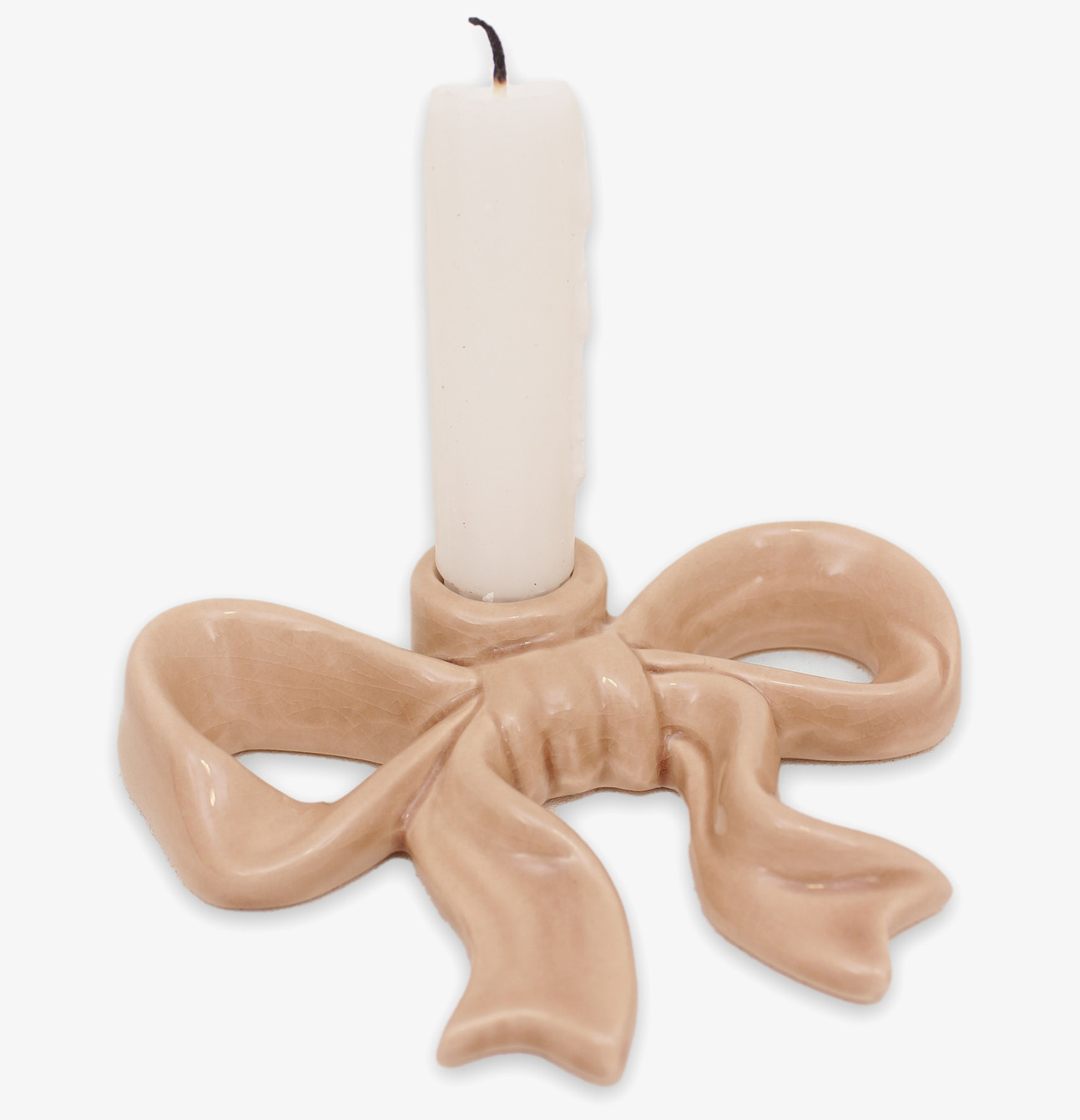 Fenja Beige Rosett Ljusstake L Mitt & Ditt Underbara Liv Ljusstakar Adventsstakar Ljushållare Ljushyllor