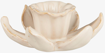 Bild av ljusstake inspirerad av påsklilja i créme och gult