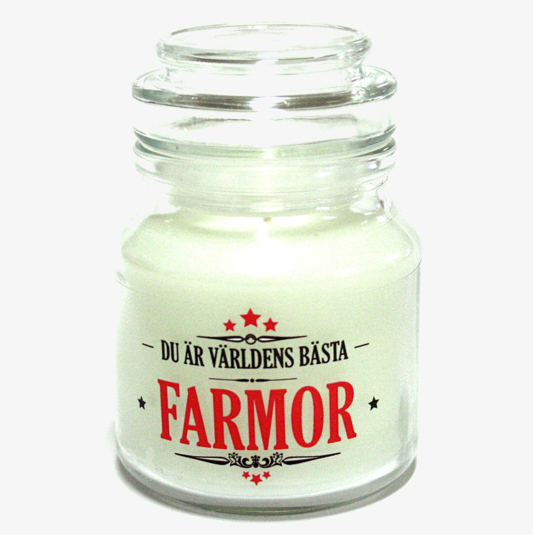 Bild av stilren ljuslykta för världens bästa farmor