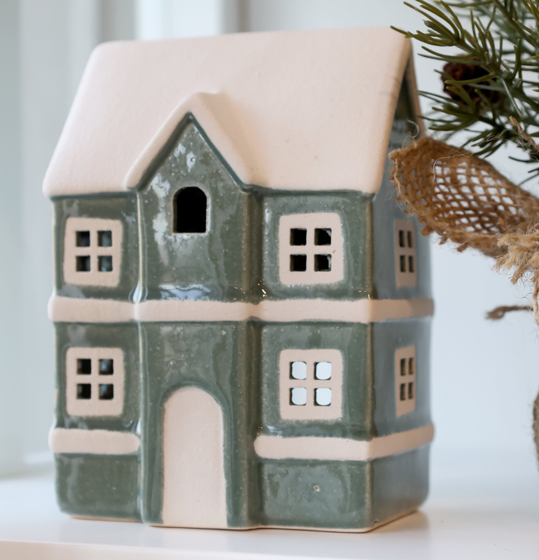 Ljuslykta Hus Chamonix Verte Chic Antique Lyktor Endless Light Ljuslyktor