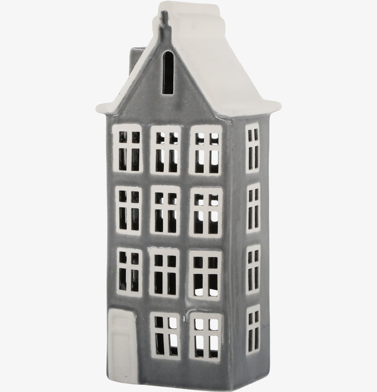 Ljuslykta Hus Chamonix Grå Chic Antique Lyktor Endless Light Ljuslyktor