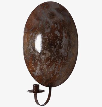 Bild av väggmonterad ljuslampett i brun onyx med reflektioner