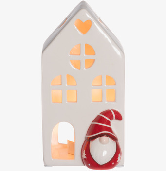 Ljuslykta Tomtehus Vit/Röd 4Living Lyktor Endless Light Ljuslyktor