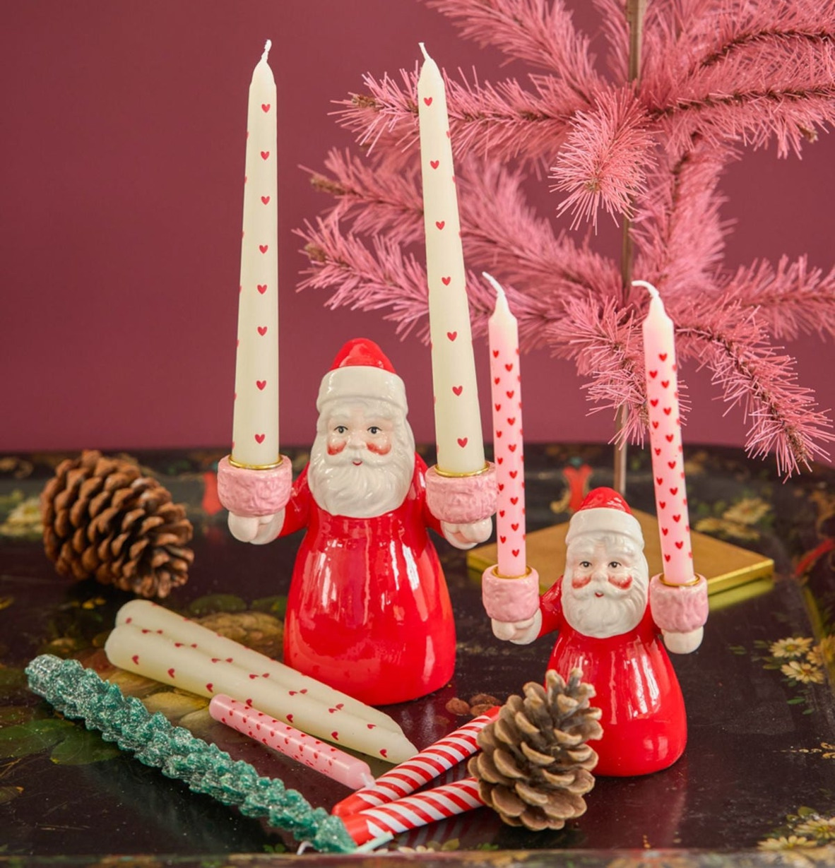 Ljusstake Santa Claus Liten ljusstake Rice Ljusstakar Adventsstakar Ljushållare Ljushyllor