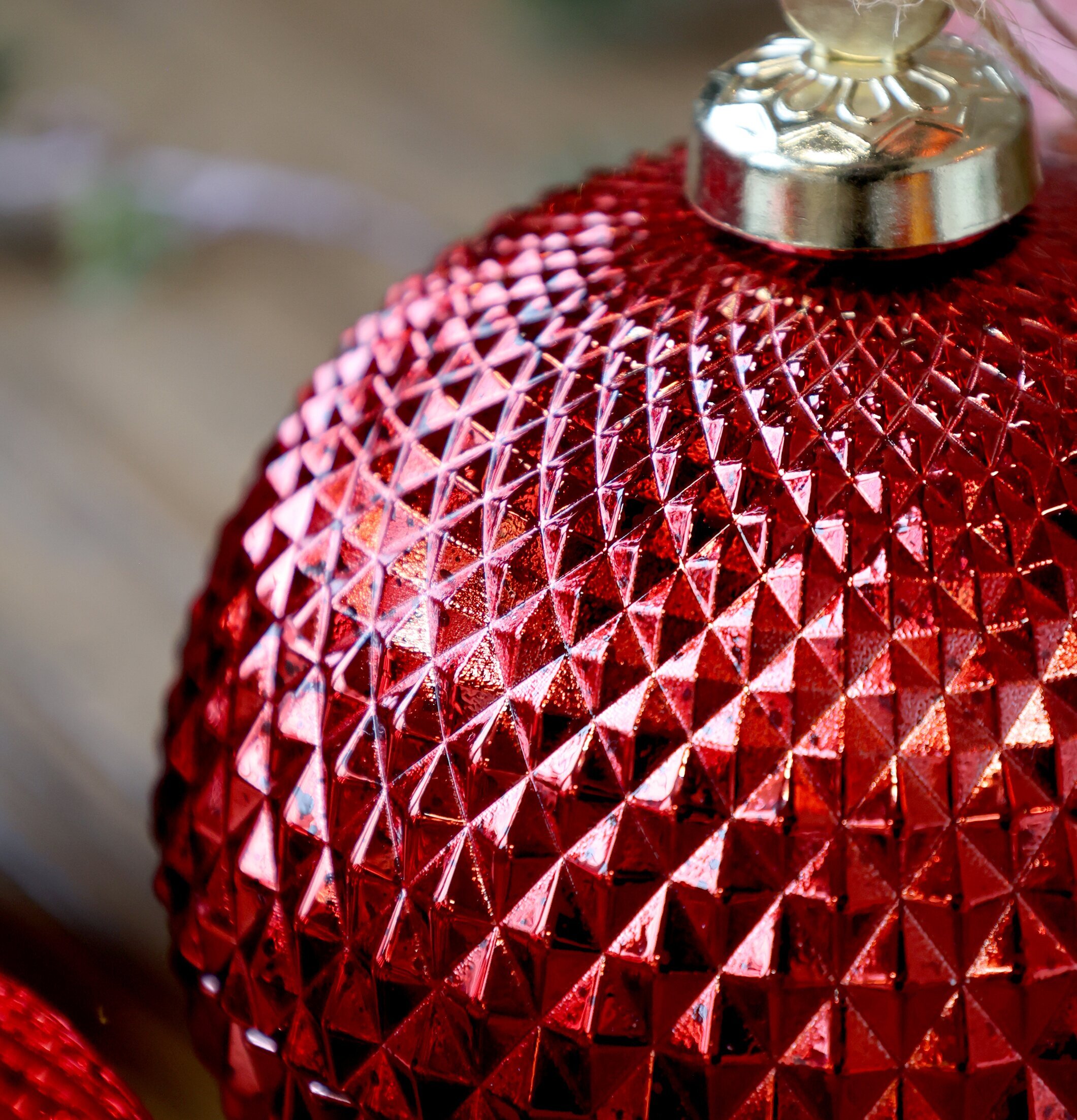 Ljus Julkula Röd Stor Chic Antique Stearinljus Värmeljus