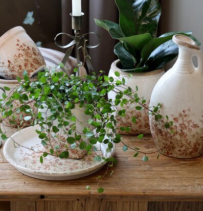 Bild av harmoniskt stilleben med keramik, växter och ljus