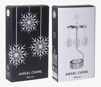 Bild av stilrena snöflingor och askar i svart och vitt