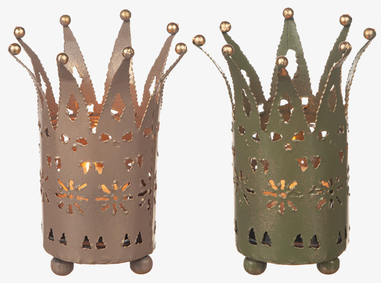 Ljuslykta Krona Hamrad Plåt Different Design