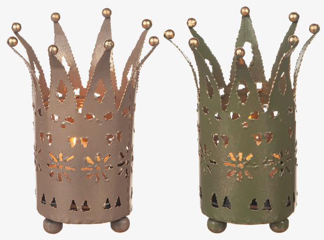 Ljuslykta Krona Hamrad Plåt Different Design Lyktor Endless Light Ljuslyktor