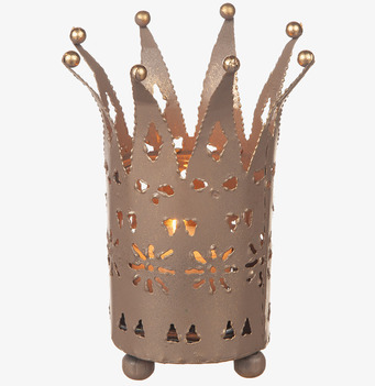 Ljuslykta Krona Hamrad Plåt Different Design Lyktor Endless Light Ljuslyktor