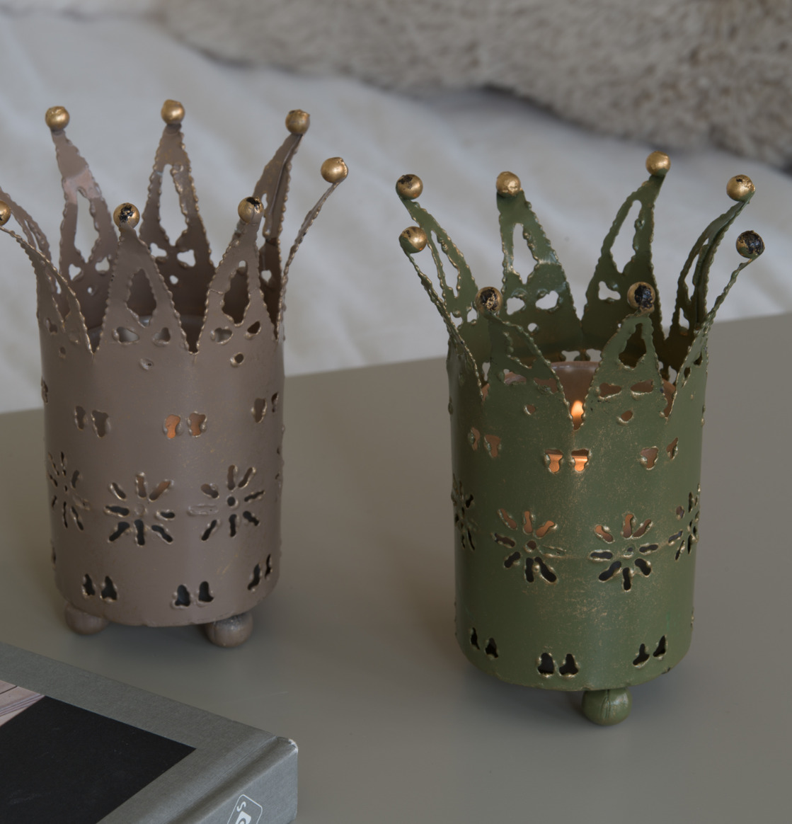 Ljuslykta Krona Hamrad Plåt Different Design