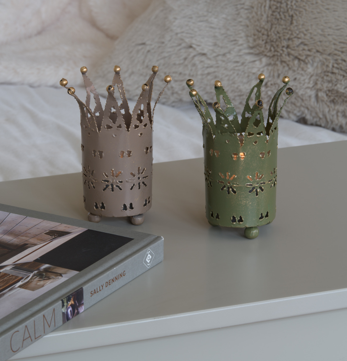 Ljuslykta Krona Hamrad Plåt Different Design Lyktor Endless Light Ljuslyktor