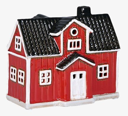 Ljuslykta Hus Röd Det Gamle Apotek Lyktor Endless Light Ljuslyktor