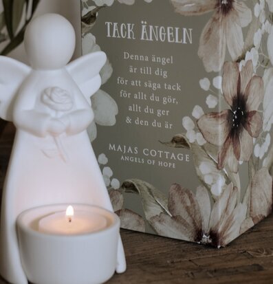 Majas Tack Ängel för värmeljus inkl Gåvobox Cottage Lyktor Endless Light Ljuslyktor