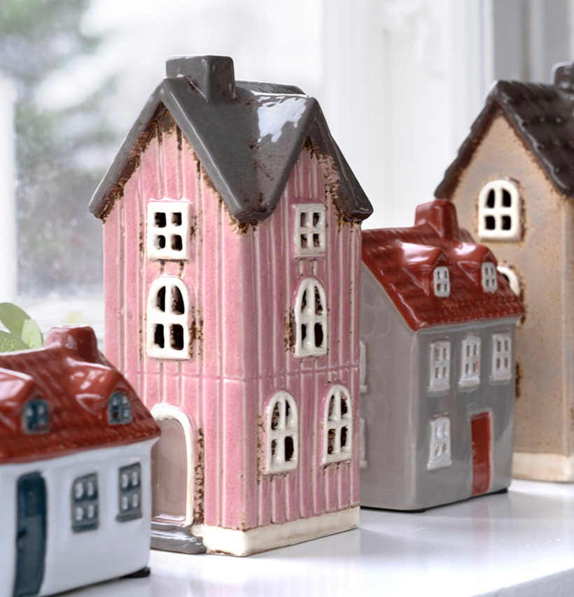 Ljuslykta Hus Rosa Det Gamle Apotek Lyktor Endless Light Ljuslyktor