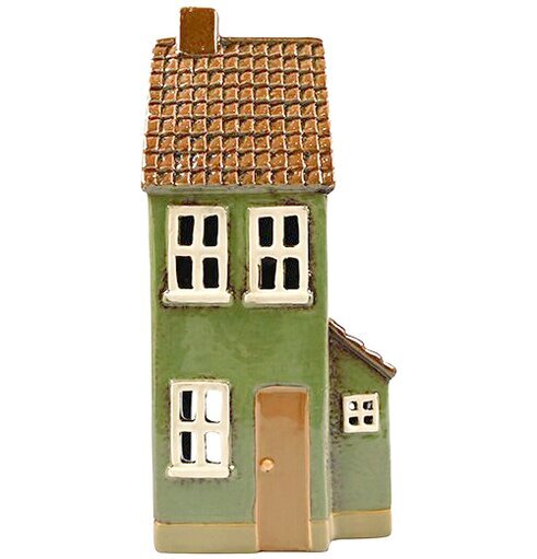 Ljuslykta Hus Grön från Det Gamle Apotek med grönt hus