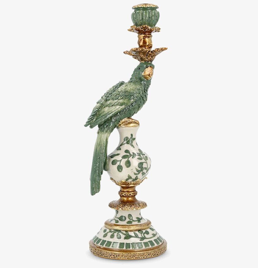 Ljusstake Papegoja Grön A Lot Decoration Ljusstakar Adventsstakar Ljushållare Ljushyllor