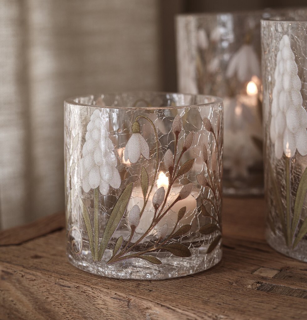 Ljuslykta Pärlisar 8x8cm Majas Cottage Lyktor Endless Light Ljuslyktor