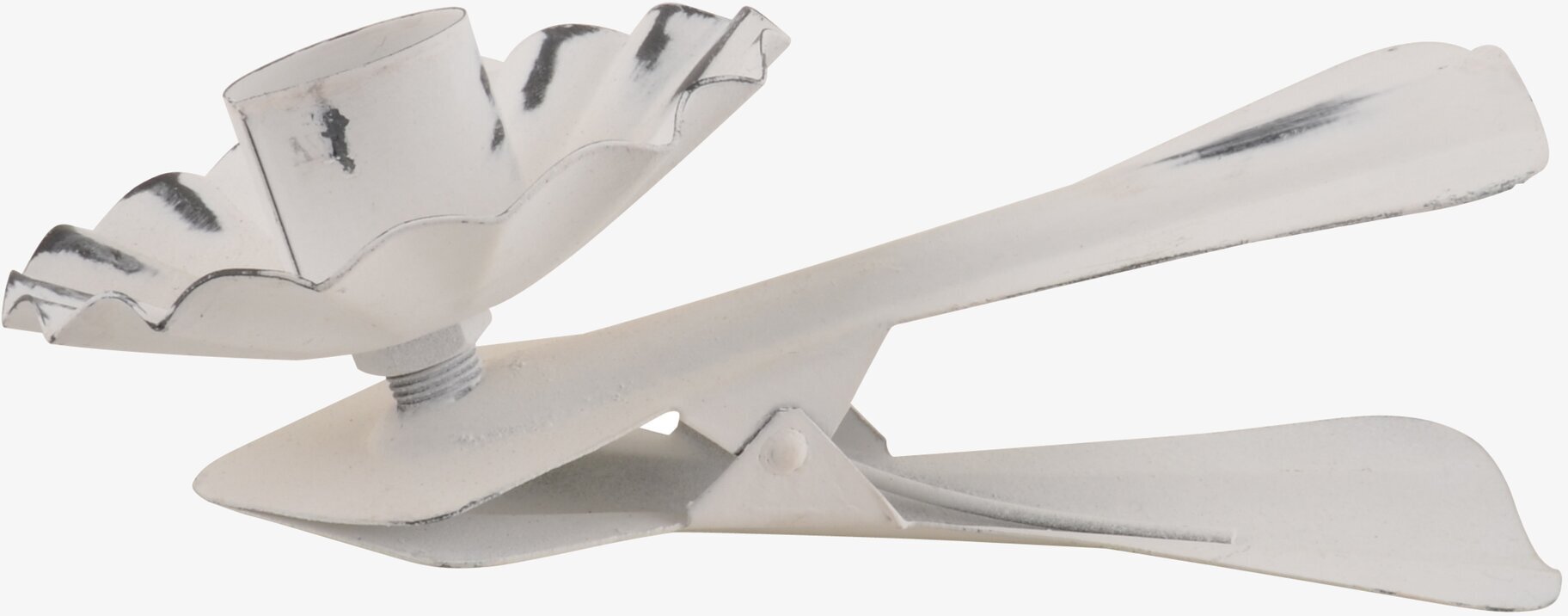 Bild av stilren ljusclips i metall med antik känsla