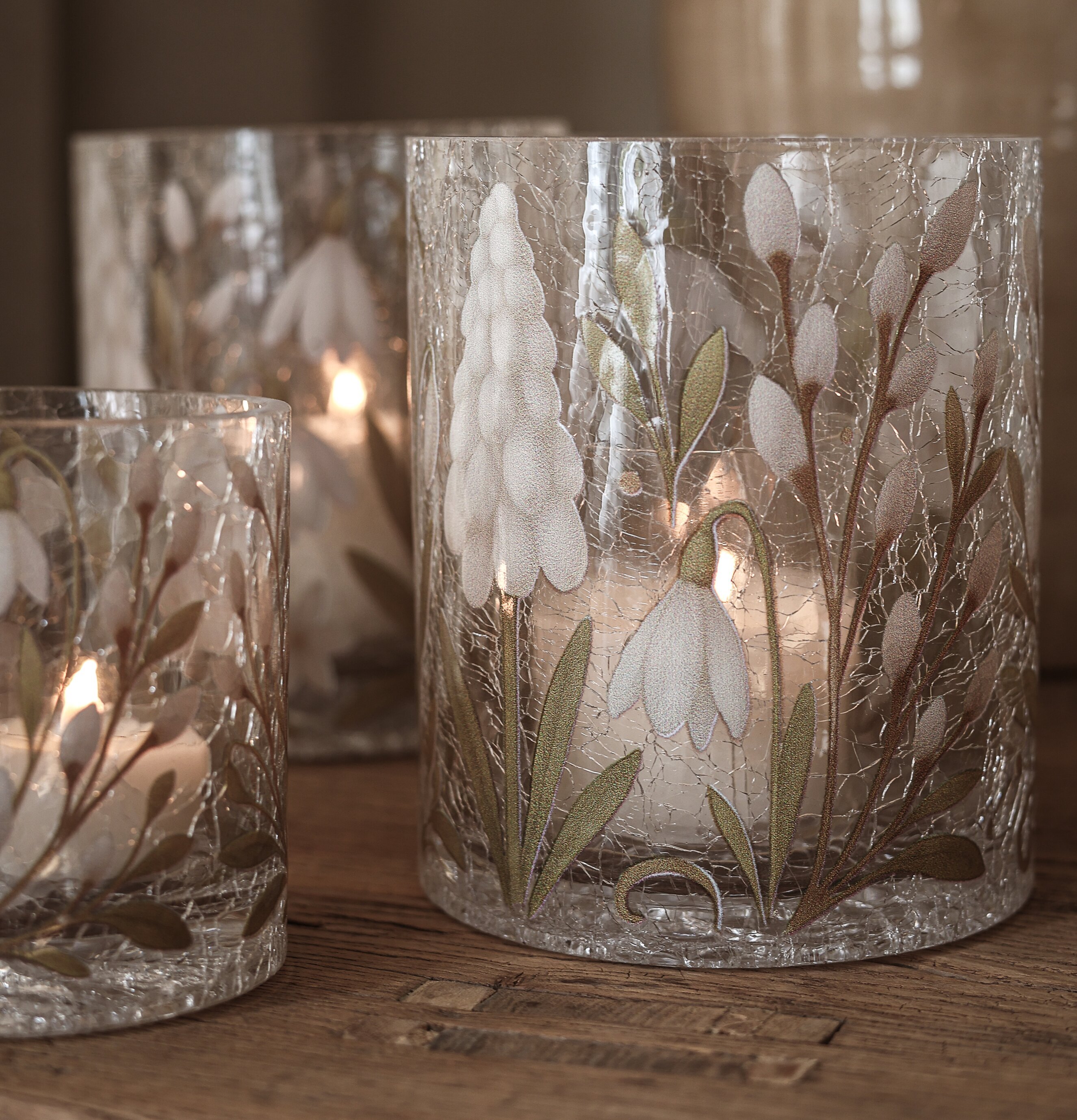 Ljuslykta Pärlisar 10x12cm Majas Cottage Lyktor Endless Light Ljuslyktor