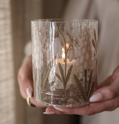 Ljuslykta Pärlisar 10x12cm Majas Cottage Lyktor Endless Light Ljuslyktor