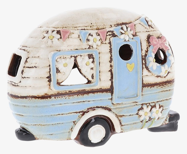 Ljuslykta Village Pottery Caravan Blue Joe Davies Lyktor Endless Light Ljuslyktor