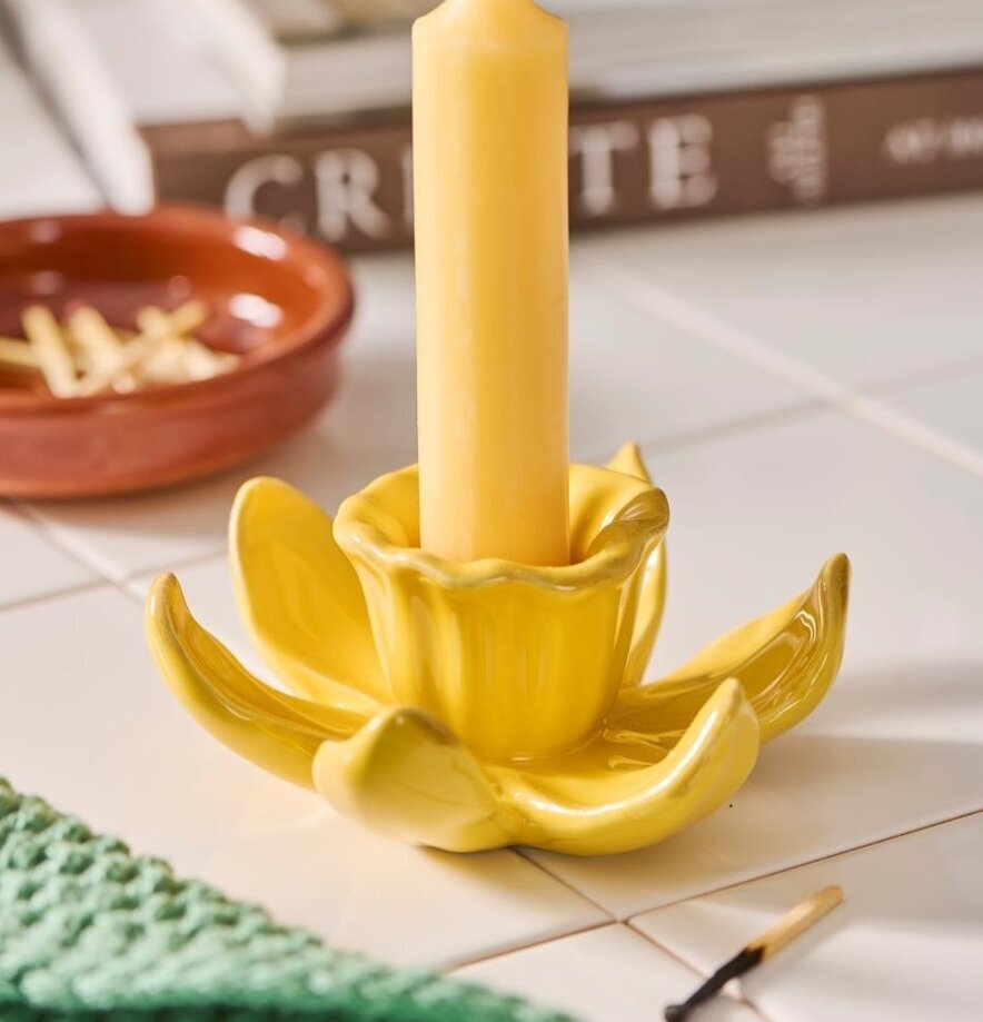 Ljusstake Påsklilja Gul IB Laursen Ljusstakar Adventsstakar Ljushållare Ljushyllor