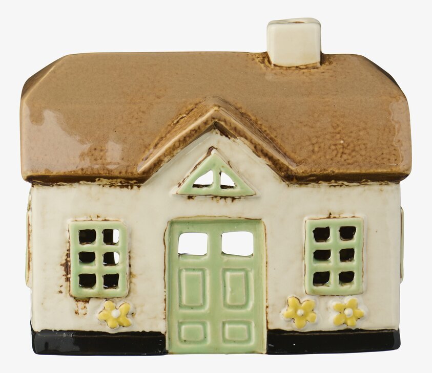 Ljuslykta Hus Ebeltoft Beige IB Laursen Lyktor Endless Light Ljuslyktor