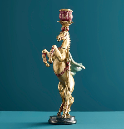 Ljusstake Cirkus Häst Guld Werner Voss Ljusstakar Adventsstakar Ljushållare Ljushyllor