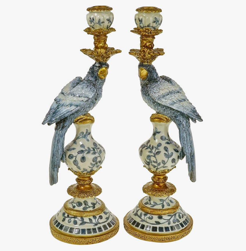 Ljusstake Papegoja Blå Werner Voss Ljusstakar Adventsstakar Ljushållare Ljushyllor