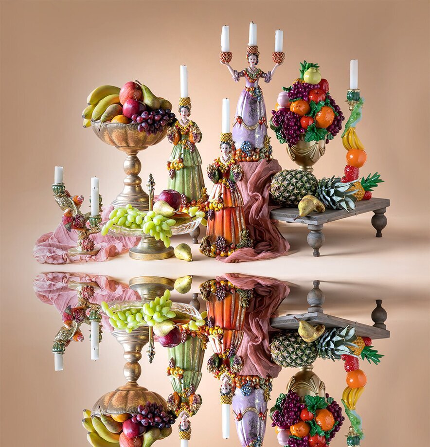 Ljusstake Frukt & Fågel Dekoration Fruktkorg A Lot Decoration Ljusstakar Adventsstakar Ljushållare Ljushyllor Övrig prydnad/dekoration för