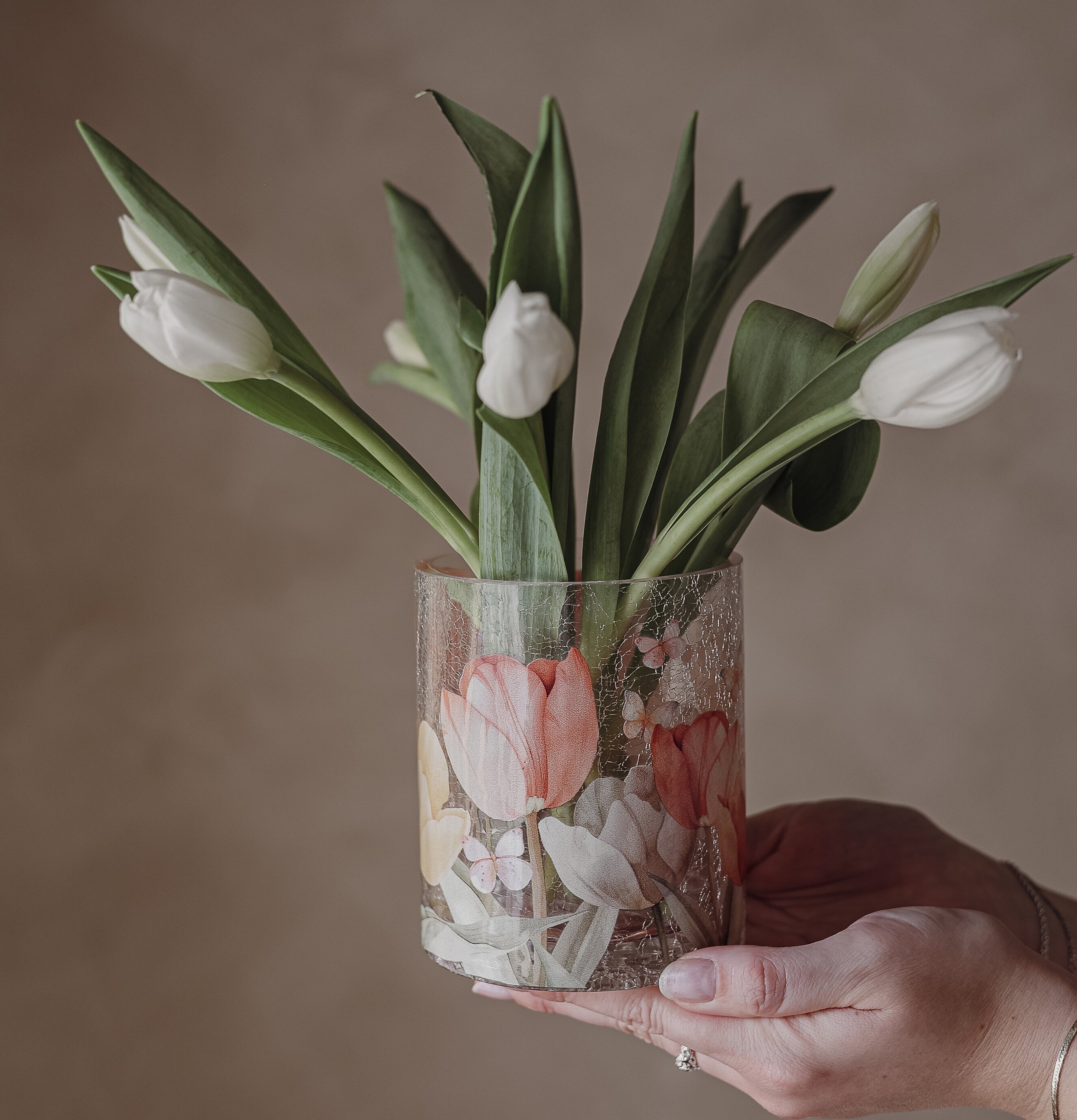 Ljuslykta Tulips 10x12cm Majas Cottage Lyktor Endless Light Ljuslyktor