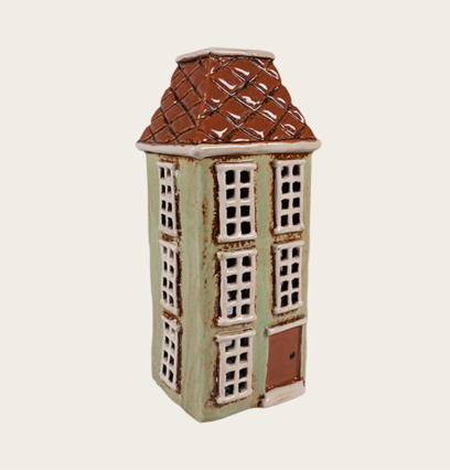 Ljuslykta Hus Grön Det Gamle Apotek Lyktor Endless Light Ljuslyktor