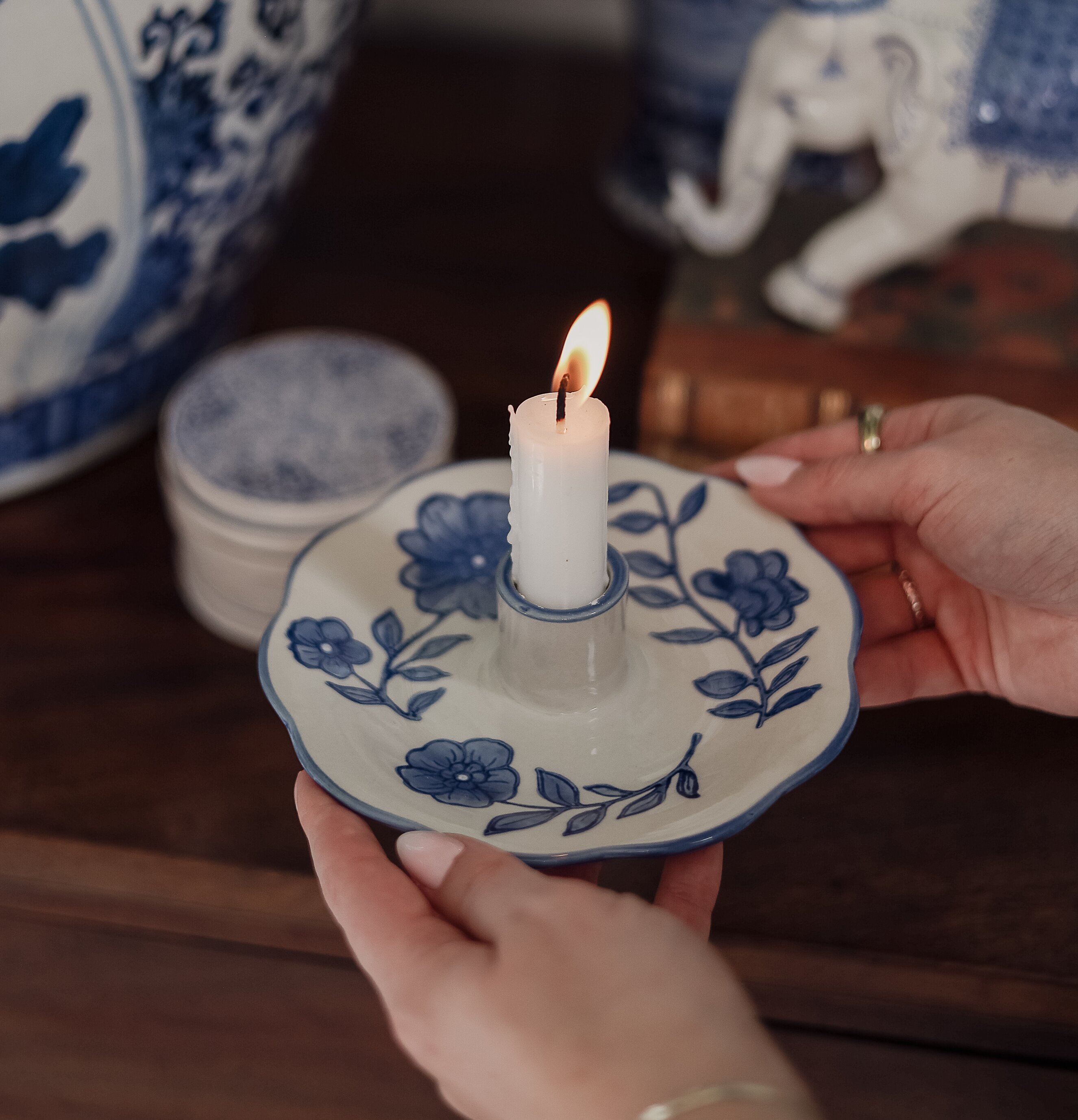 Ljusstake Florea - Majas Cottage Ljusstakar Adventsstakar Ljushållare Ljushyllor