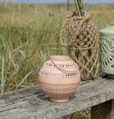 Ljuslykta Emalj Rosa Chic Antique Lyktor Endless Light Ljuslyktor Övrig prydnad/dekoration för inredning utemiljö