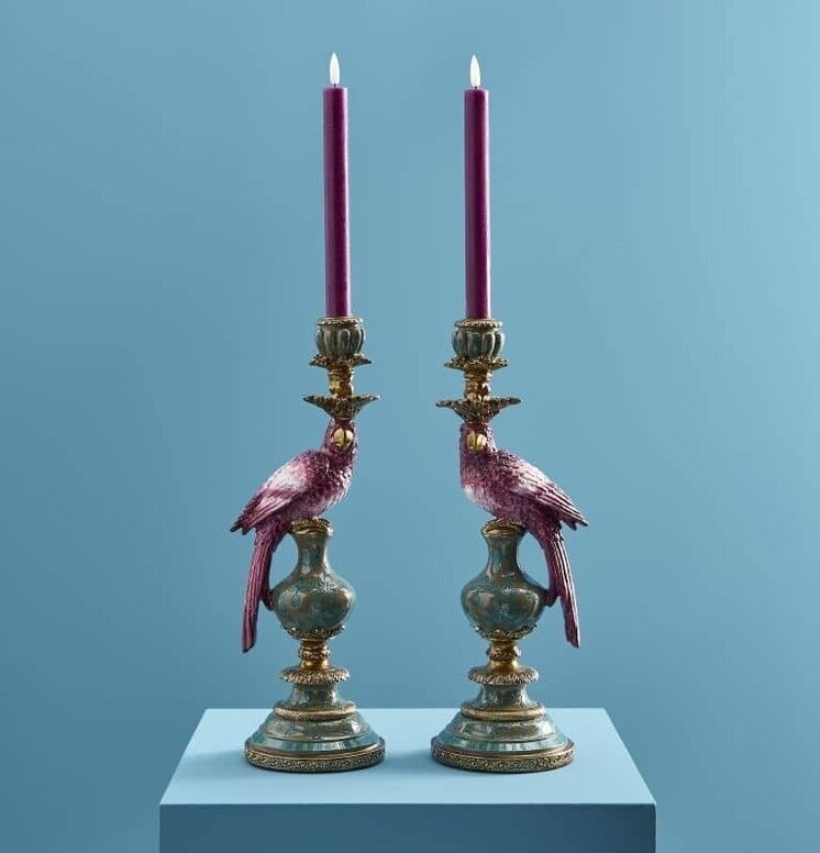 Ljusstake Papegoja Rosa Werner Voss Ljusstakar Adventsstakar Ljushållare Ljushyllor