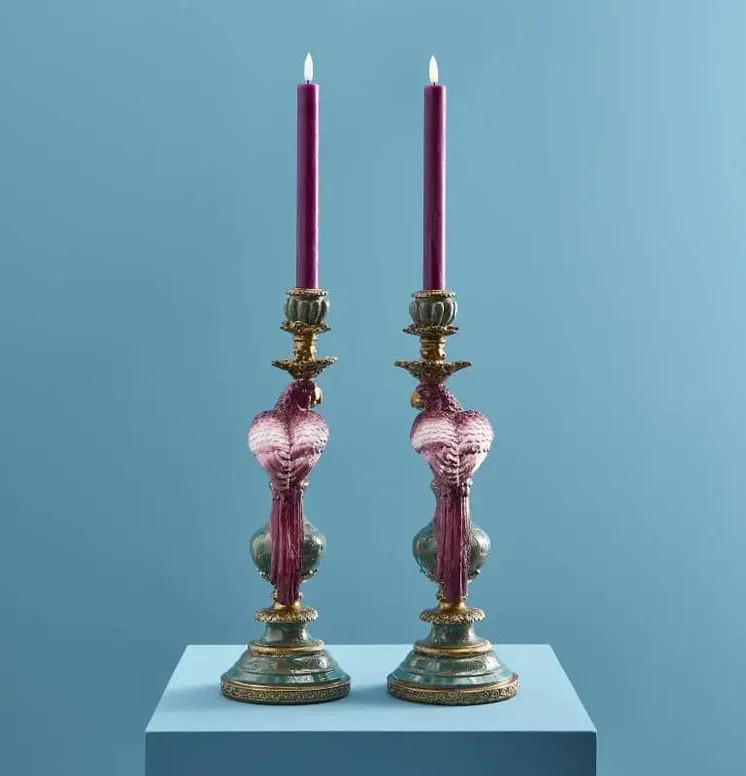 Ljusstake Papegoja Rosa Werner Voss Ljusstakar Adventsstakar Ljushållare Ljushyllor