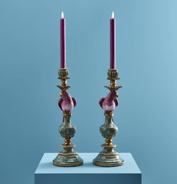 Ljusstake Papegoja Rosa Werner Voss Ljusstakar Adventsstakar Ljushållare Ljushyllor