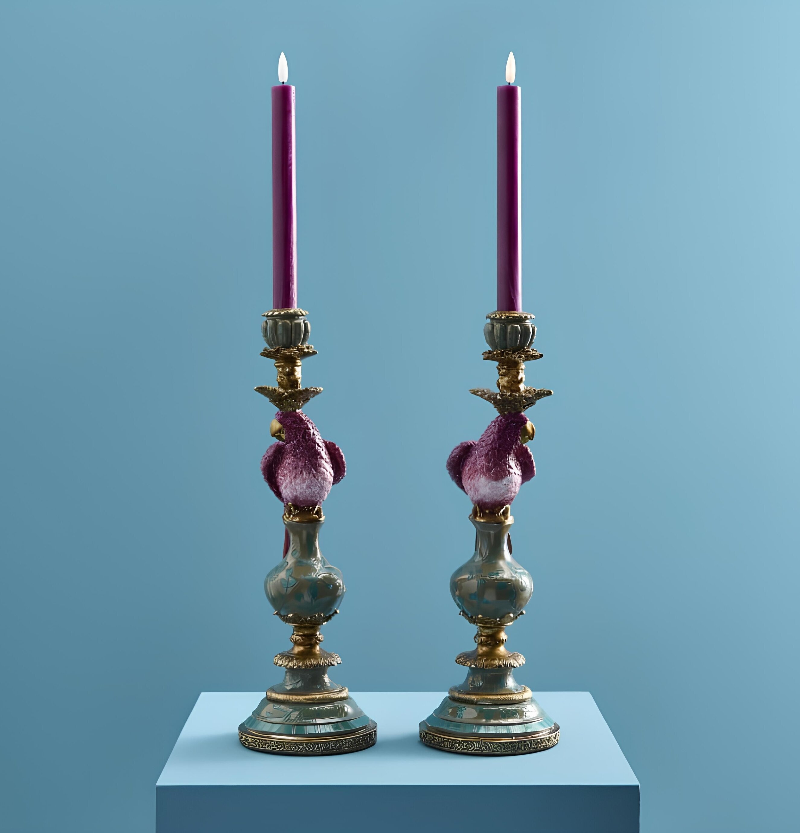 Ljusstake Papegoja Plommon Werner Voss Ljusstakar Adventsstakar Ljushållare Ljushyllor