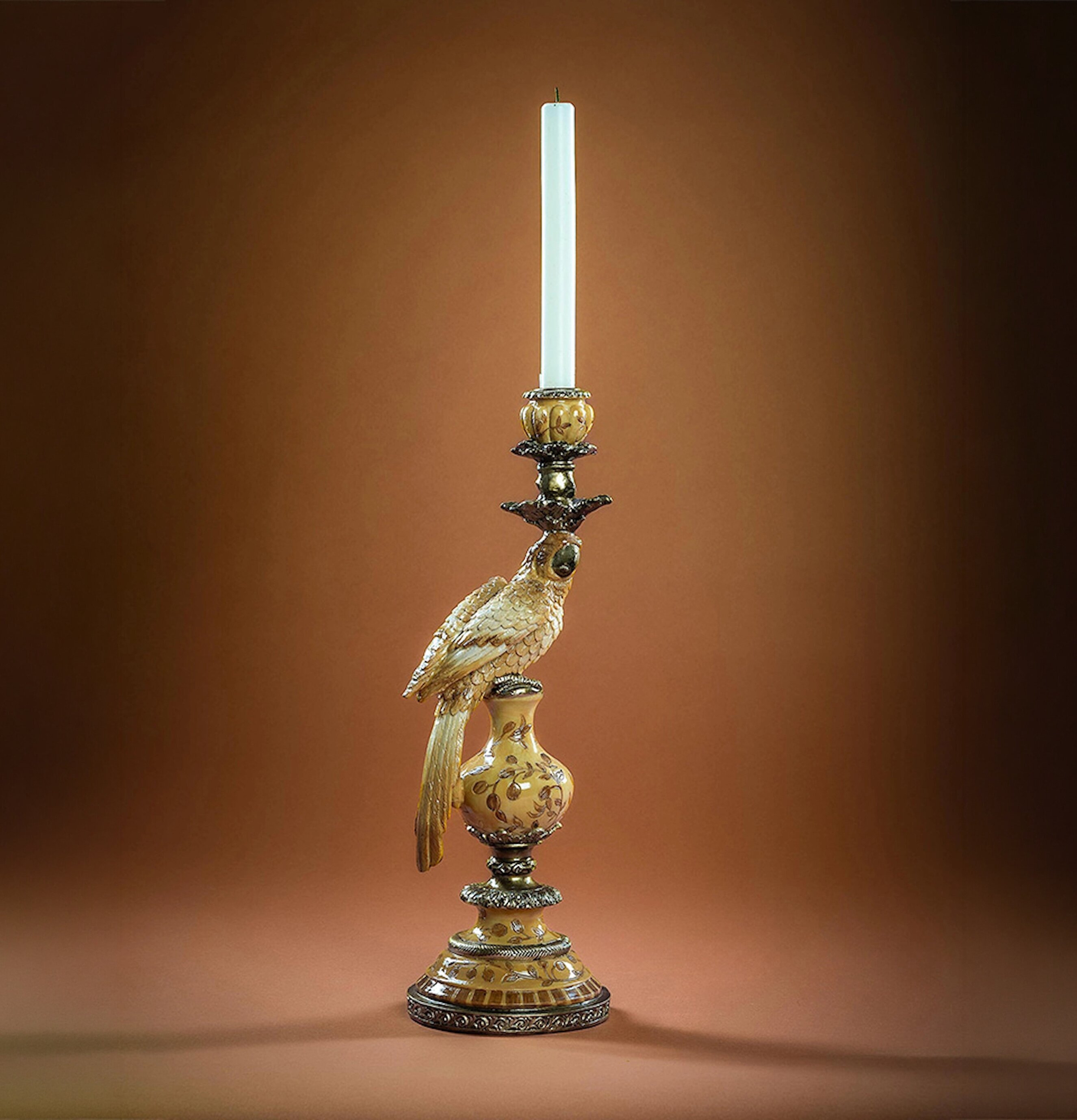 Ljusstake Papegoja Saffran A Lot Decoration Ljusstakar Adventsstakar Ljushållare Ljushyllor