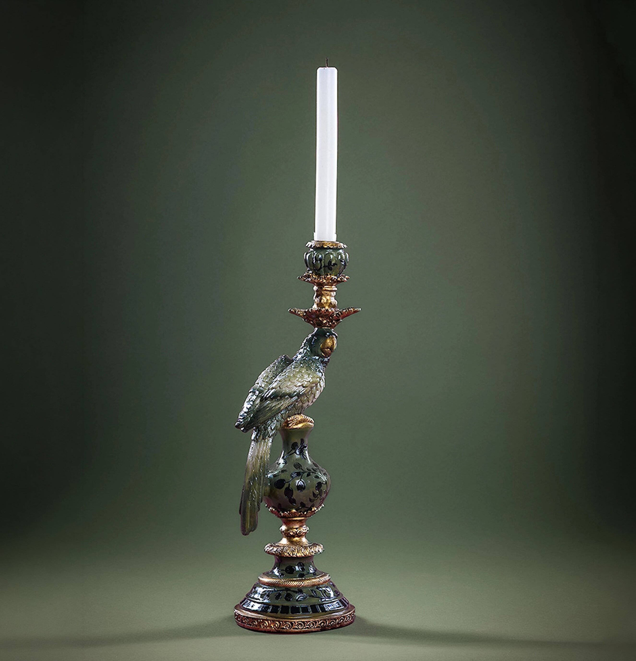 Ljusstake Papegoja Grön A Lot Decoration Ljusstakar Adventsstakar Ljushållare Ljushyllor