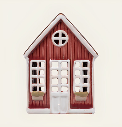 Ljuslykta Hus Röd Det Gamle Apotek Lyktor Endless Light Ljuslyktor