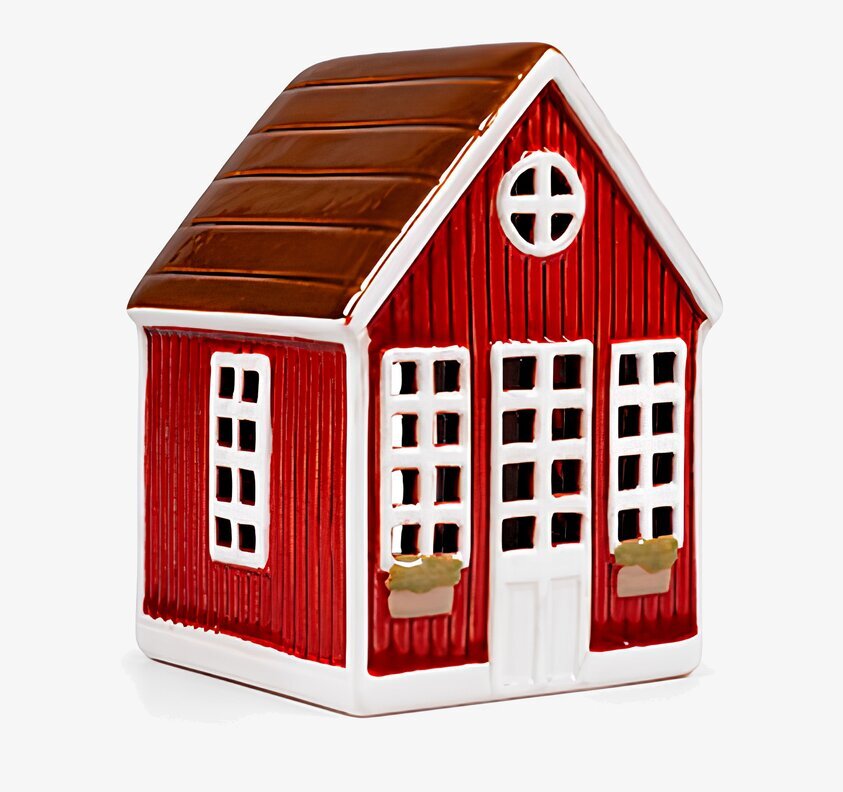 Ljuslykta Hus Röd Det Gamle Apotek Lyktor Endless Light Ljuslyktor