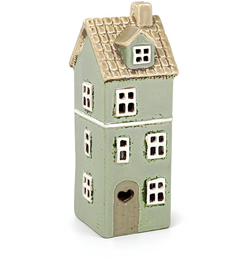 Ljuslykta Hus Beige från Det Gamle Apotek, keramik, detaljerad