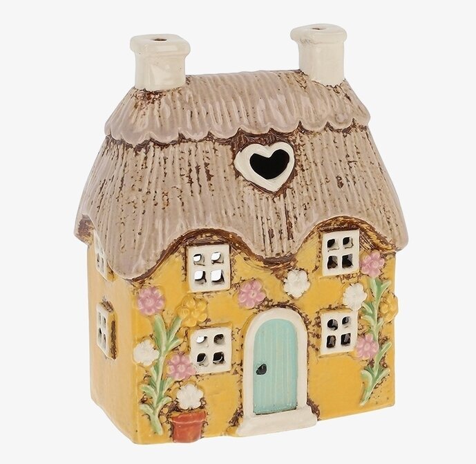 Ljuslykta Village Pottery - Yellow Garden Thatch Joe Davies Lyktor Endless Light Ljuslyktor