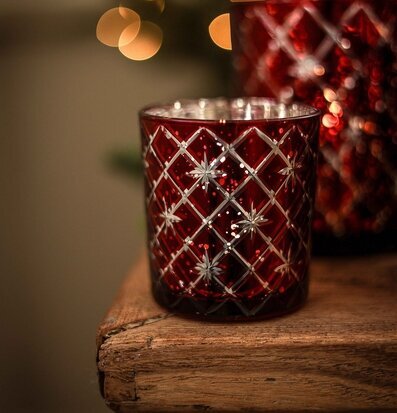 Majas Cottage Ljuslykta Ruby Elegance 7x8 cm Lyktor Endless Light Ljuslyktor